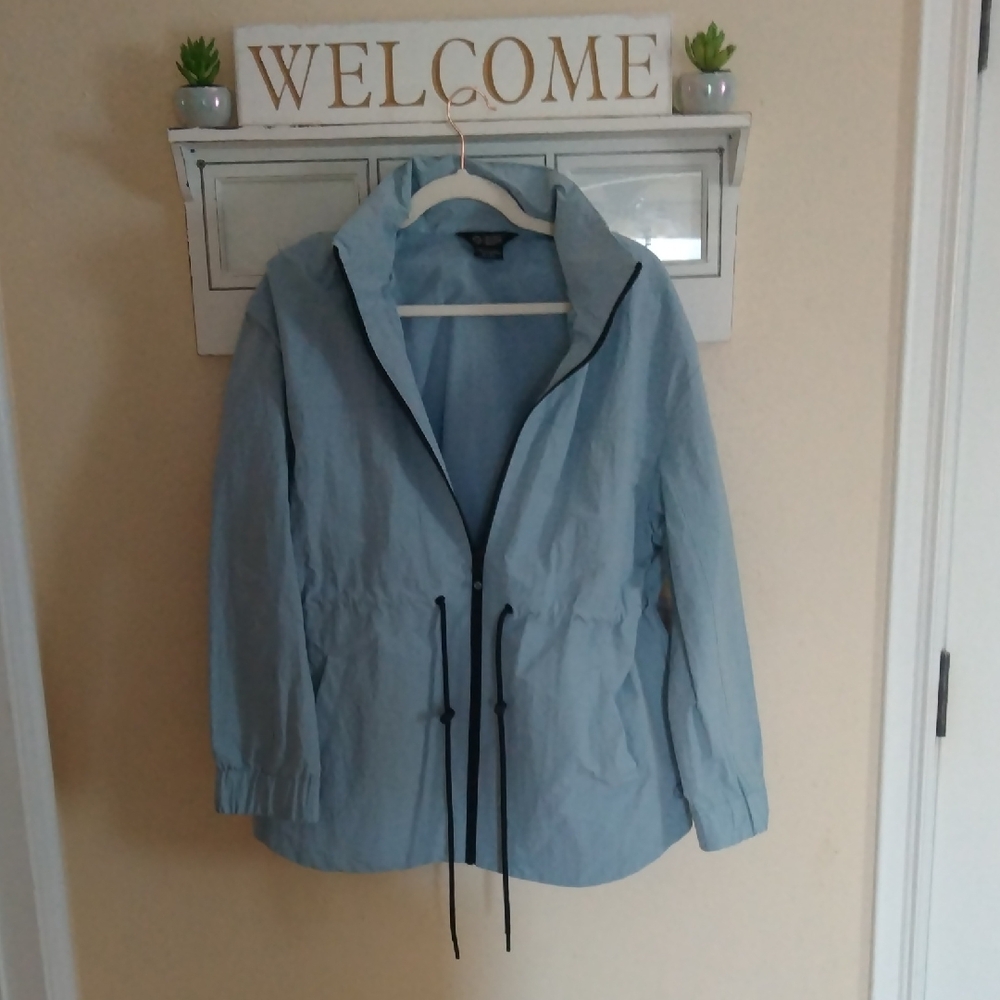 Mondetta Light Blue Utility Anorak Jacket with Drawstring